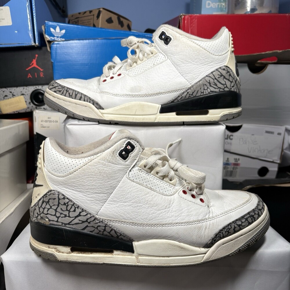 Size 7.5 - Jordan 3 Retro Mid White Cement Reimagined
